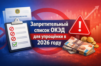 Запретительный список ОКЭД для упрощёнки в 2026 году